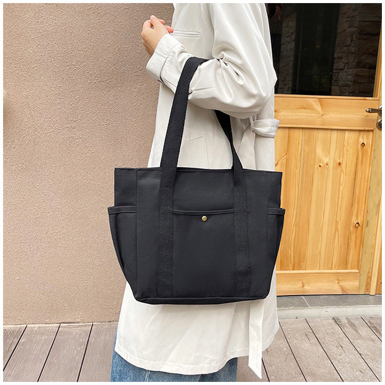 Large Capacity Tote Canvas Bag for Work and Going out Good-looking Commuter's All-Matching Art Student Book One Shoulder Bag Bag