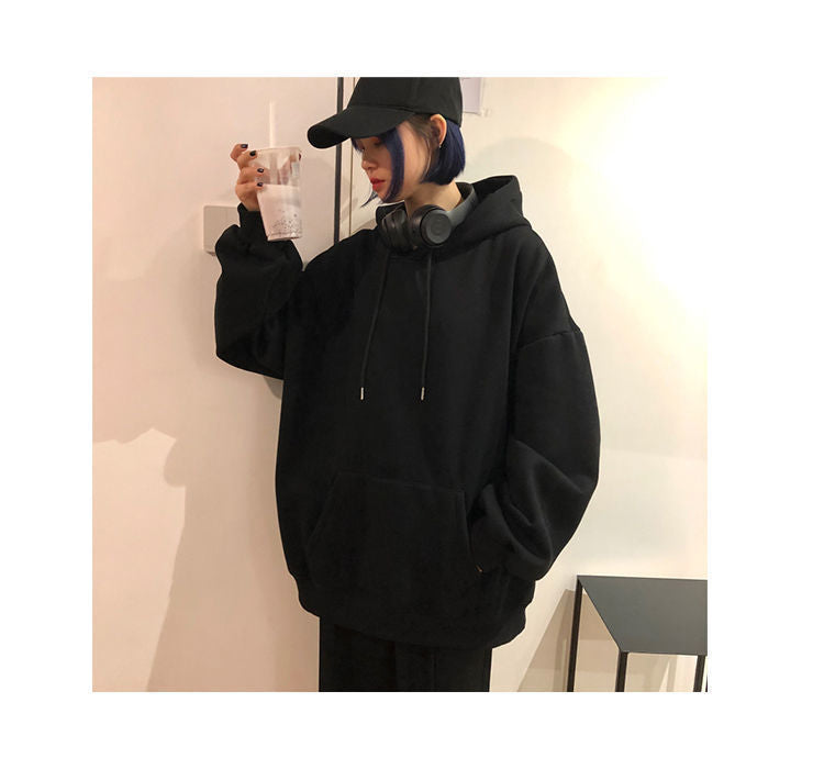 Fashionable Versatile Hooded Sweatshirt for Men Autumn Wear2024New Loose Fleece-Lined Versatile Casual Cardigan Couple Jacket