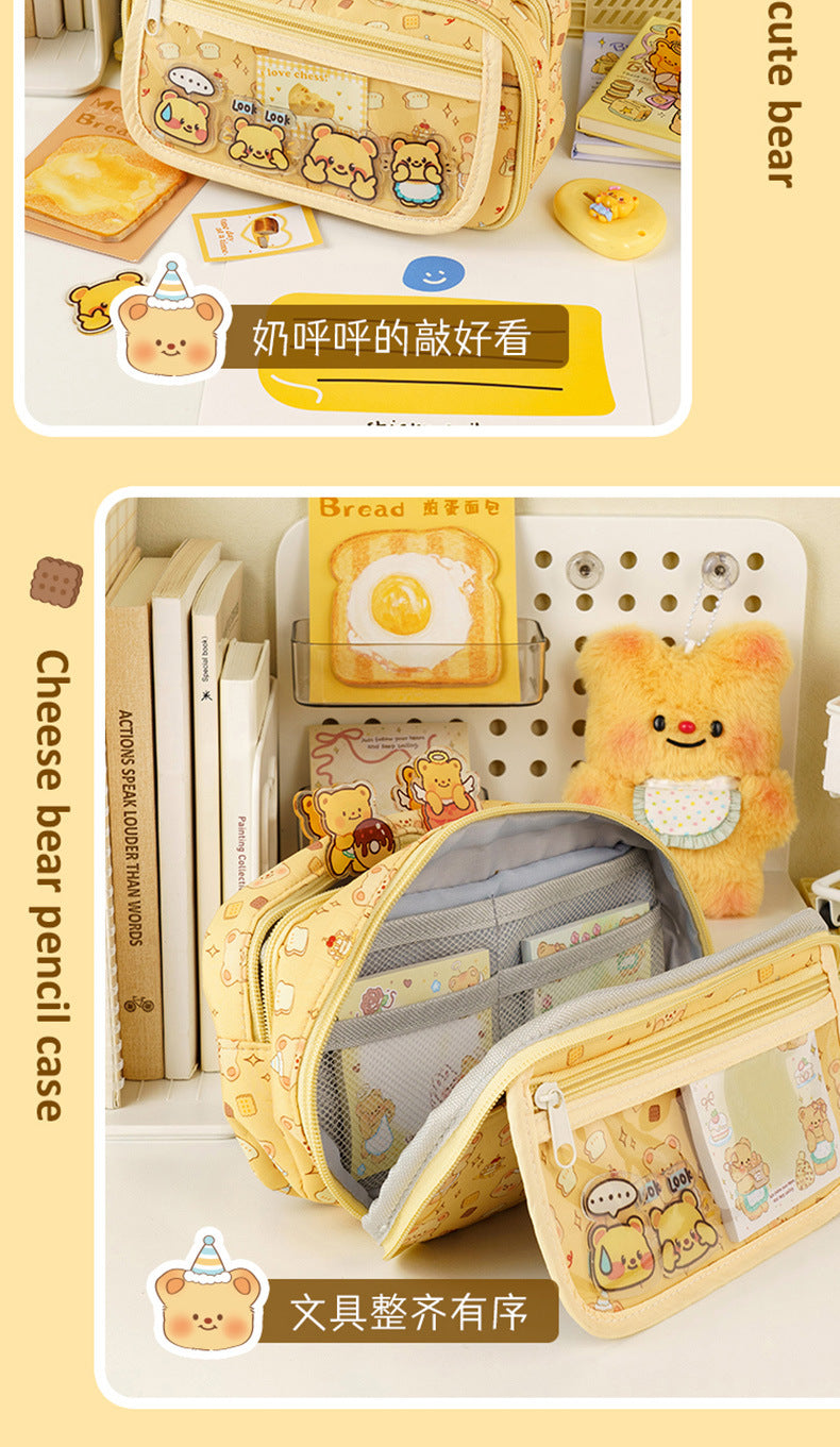 Butter Bear Pencil Case Children's Stationery Set Back-to-School Season Elementary School Student Rewards Prizes Birthday Gifts Souvenirs http://detail.1688.com/offer/946949658405.html