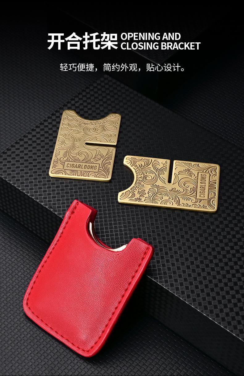 Dragon Eggplant （CIGARLOONG） Cigar Holder Lightweight Cross Portable Stainless Steel Folding Open and Close Holder