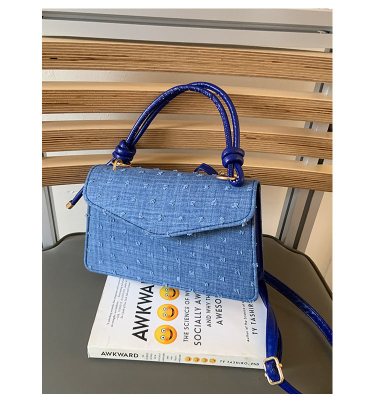 Simple Solid Color Trendy Fashionable Handbag2025Summer New Casual Elegant Single Shoulder Crossbody Small Square Bag for Women
