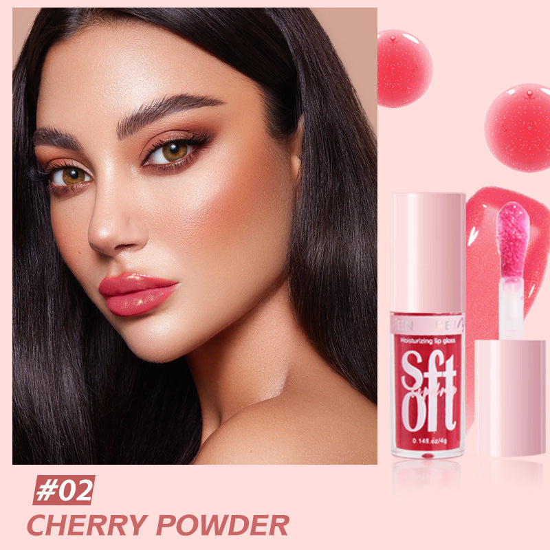 PNF Cross-border Moisturizing Lip Gloss Lip Oil Pearlescent Fine Flash European and American Water Light Lip Plumping Cream Lip Gloss Lip lacquer