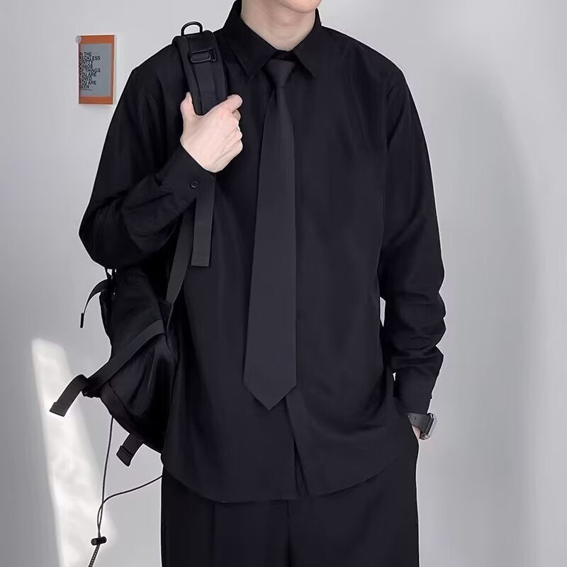 Professional Business Shirt for Men Formal Slim Fit Long Sleeve Shirt Men Plus Size Men's White Shirt Unisex