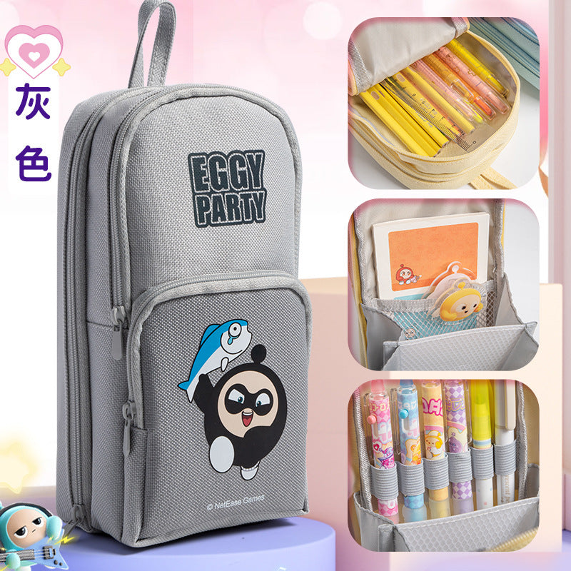 Genuine Egg Party Multi-layer School Bag Pencil Case Back-to-School Season High Appearance Large Capacity Dirt-resistant Cute Student Stationery Box http://detail.1688.com/offer/856449372246.html