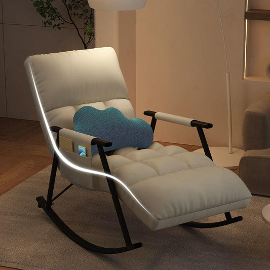 Living Room Light Luxury Rocking Chair Recliner Adult Balcony Home Leisure Chair Foldable Nap Lazy Sofa Rocking Chair