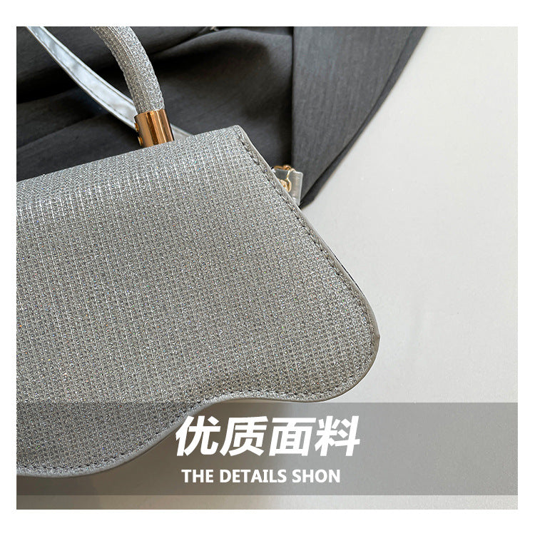 Fashion Trend Casual Simple Texture Baguette Bag2025Summer new style women's personalized shoulder crossbody bag
