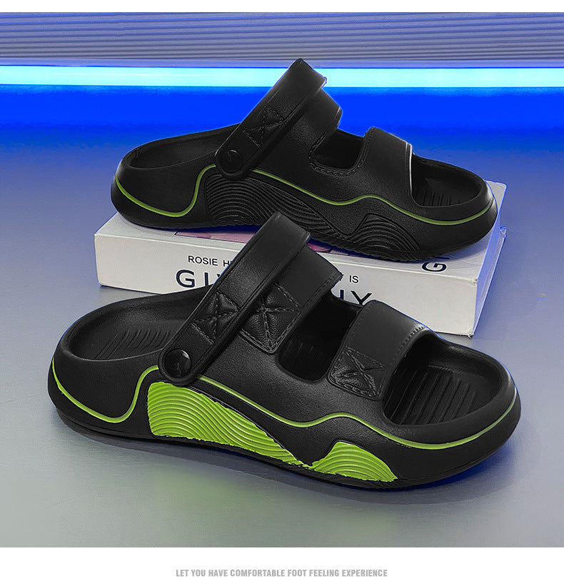 Fishing Slippers Summer New Style Outdoor Non-Slip Large Size Sports Sandals Men's Dual-Use Driving Massage Beach Sandals