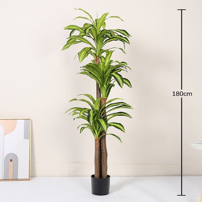 Cross-Border Nordic Large Living Room Decoration Bedroom Floor Fake Tree Bionic Traveler Banana Ficus Lyrata Potted Plant Artificial Green Plant