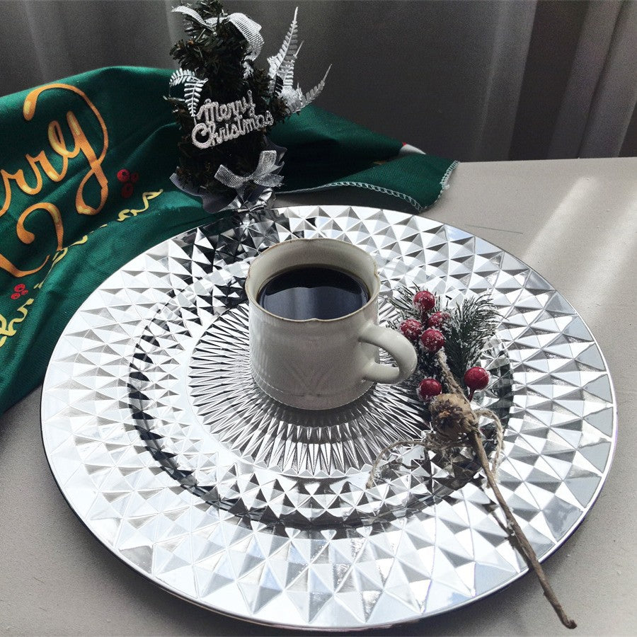 Foreign Trade charger plates Diamond-shaped Plate Western Restaurant Dinner Party Dining Tray Christmas Party Decoration Mat Tray