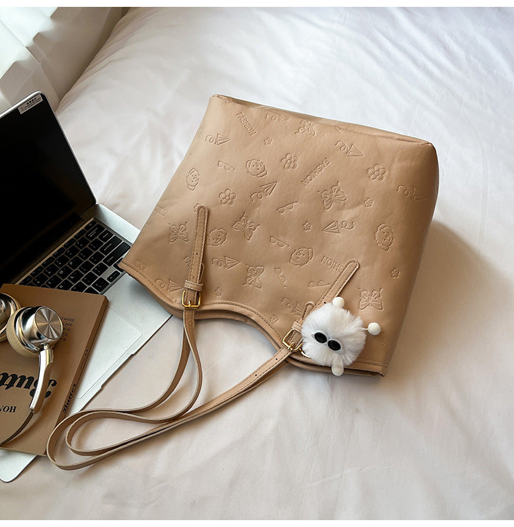 Women's High-Grade Bag2025Spring Birthday Gift Puppy Tote Bag Large Capacity Women's Bag Commuting Crossbody Bag