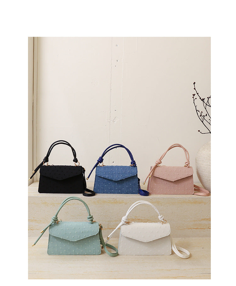 Simple Solid Color Trendy Fashionable Handbag2025Summer New Casual Elegant Single Shoulder Crossbody Small Square Bag for Women
