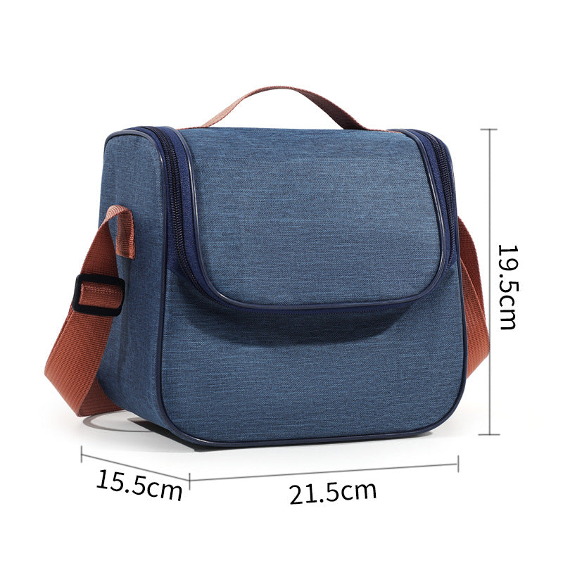 Simple Outdoor Large Capacity Lunch Box Storage Bag, Crossbody Multifunctional Lunch Bag, Portable Handheld Insulated Bento Bag