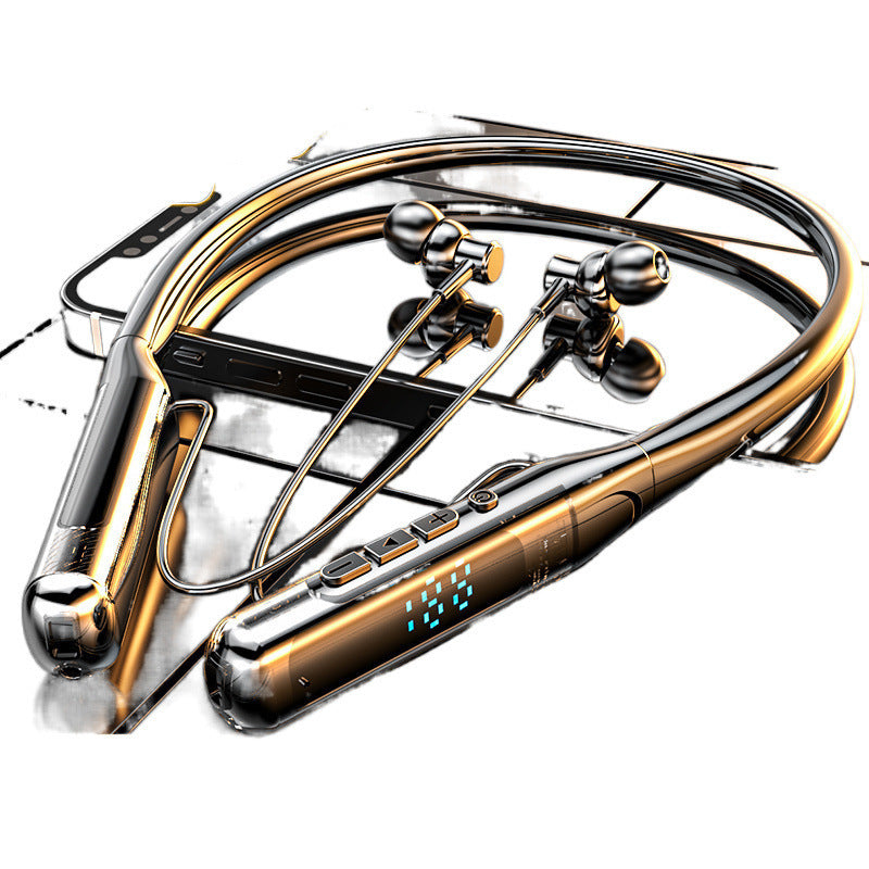 2025New Neckband Bluetooth Earphones Ultra-Long Battery Life Sports Super Bass Noise-Canceling Bluetooth Earphones Neckband