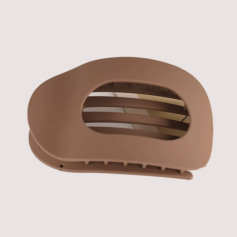 Cross-Border New Hot-Selling Flat Oval Hair Clip Duckbill Clip Strong Grip Back of Head Hair Bun Simple Clip Hair Accessory