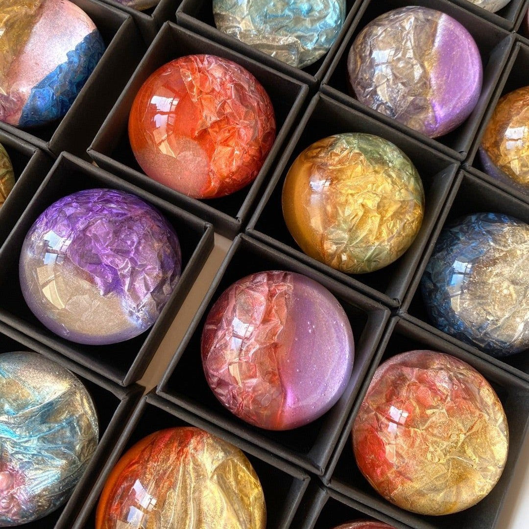 Colorful Gemstone Handmade Soap Cross-Border soap Gold Foil Transparent Amino Acid Soap Gift Box Essential Oil Soap Wholesale