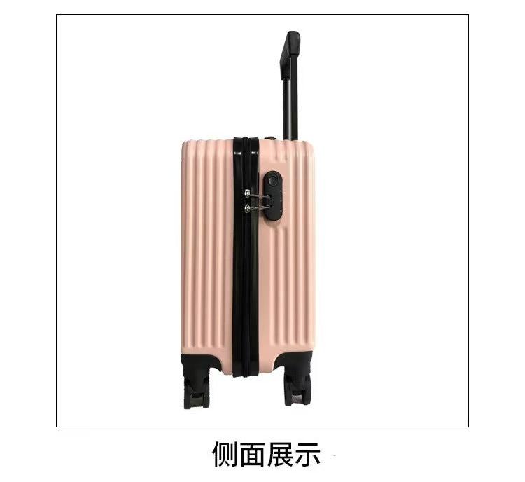 New181-inch Biscuit Children's Trolley Case Elementary School Student Luggage with Printed Words logo Cute male and female baby suitcase