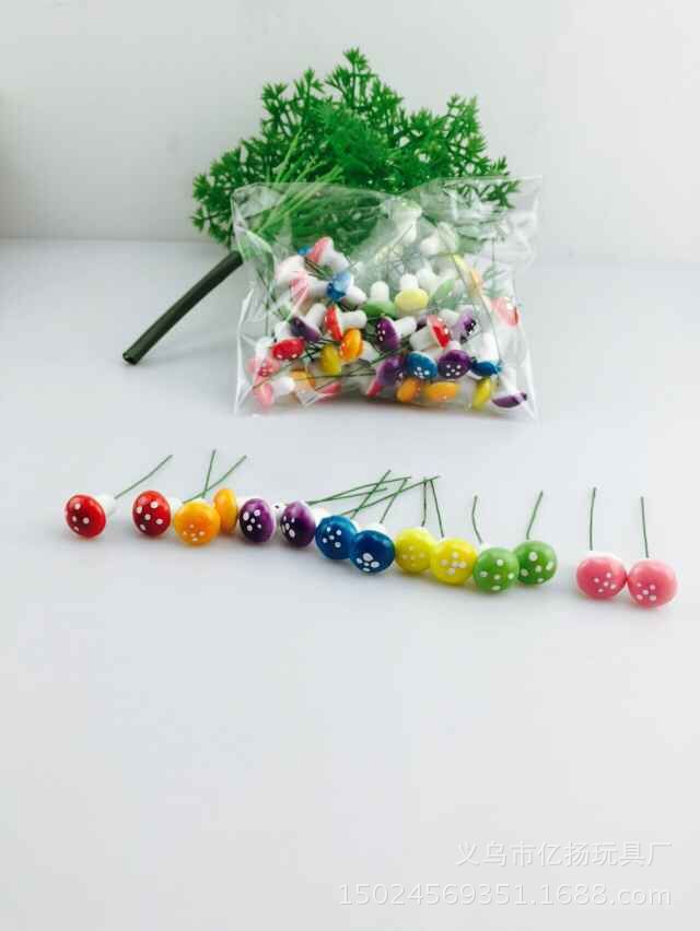 Simulation Plant 60A pack of colorful small mushrooms Special Offer Foam Mushroom Micro Landscape Potted Plant Accessories Ornaments