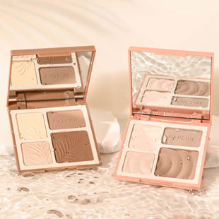 Capel Ice Cream Nine-Color Eyeshadow Palette Pearlescent Matte Rose Palette Under-eye Blush Oat Milk Tea Earth Pure Desire