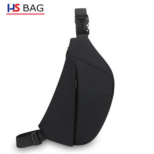 Silk Chest Bag Autumn New Large Capacity Casual Men's Bag Lightweight Simple Water-Resistant Oxford Cloth Crossbody Backpack