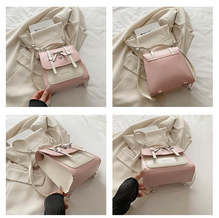 Single Shoulder Double Shoulder Women's Bag2025New Fashionable Girly Casual Multi-use Small Square Bag Spring Summer Hot-selling Women's Bag