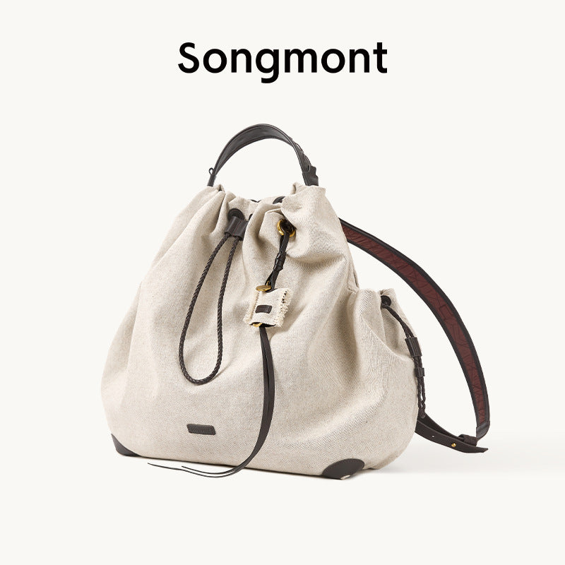 【Wen Qi Same Style】Songmont Yamashita Arimatsu Baina Series Women's Large Capacity Commuter Backpack Laptop Bag