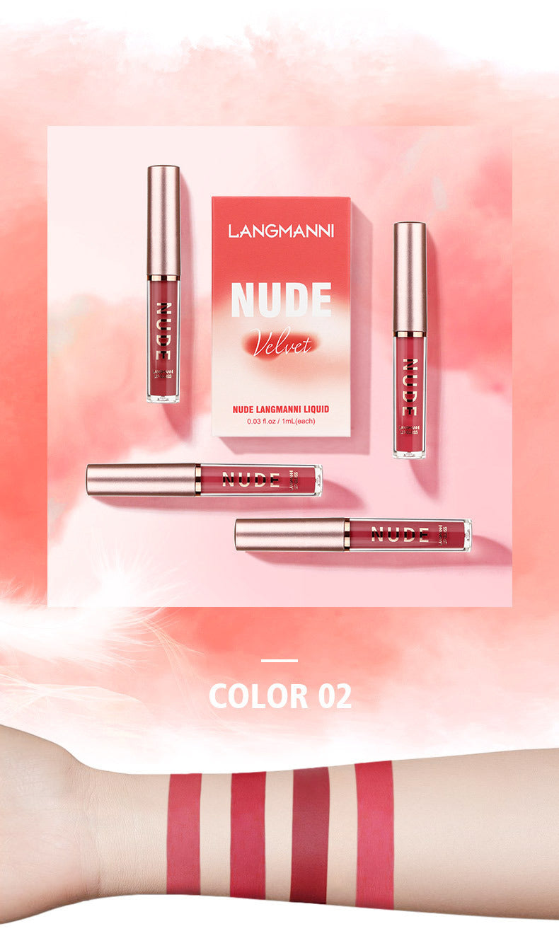 Langmanni16Lip Gloss Set Matte Velvet Four-Pack Lip Gloss Set