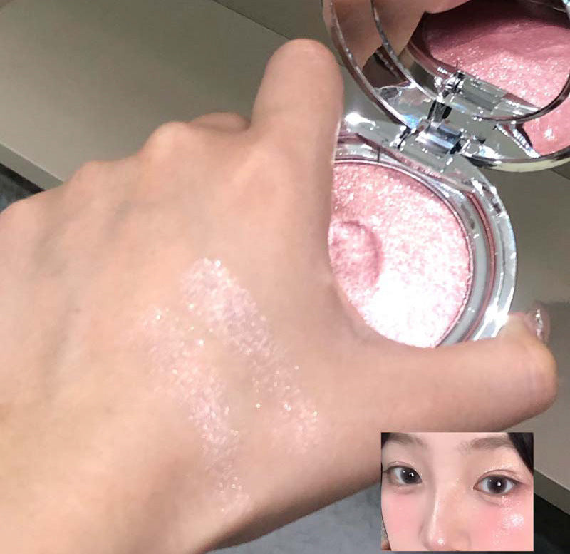 kakashow Single Color Highlighter Cream Crushed Diamond Clear Sparkling Pearl Fine Shimmer 3D Brightening Mashed Potato Blush C465