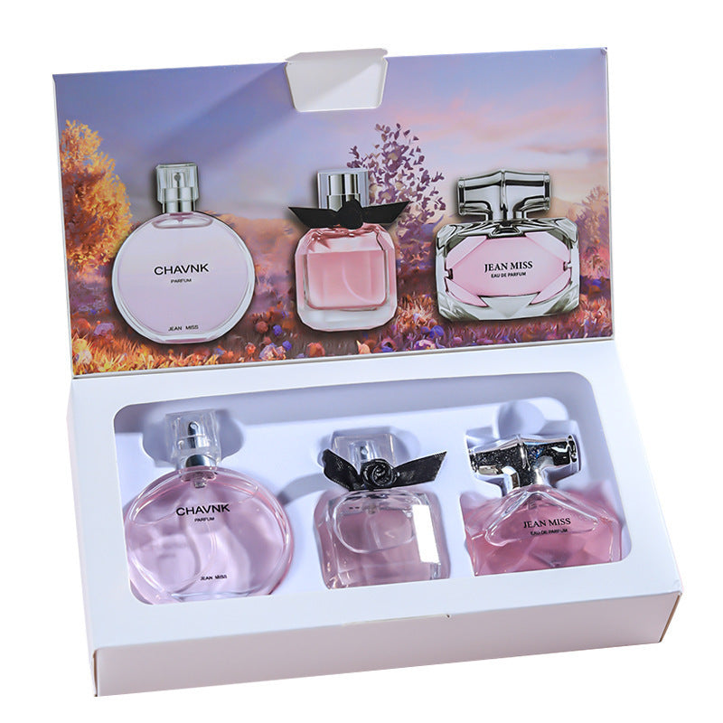 Flower Story Gift Box Women's Perfume Four-piece Set Perfume Wholesale Long-lasting Light Fragrance Recommended Black Coffee Perfume Women
