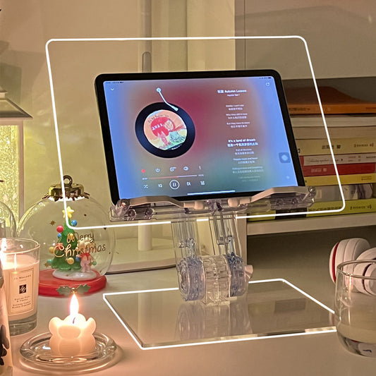 Xiaohongshu Blogger's Upgraded Version Retractable Acrylic Transparent Reading Stand Book Stand ipad Tablet computer stand