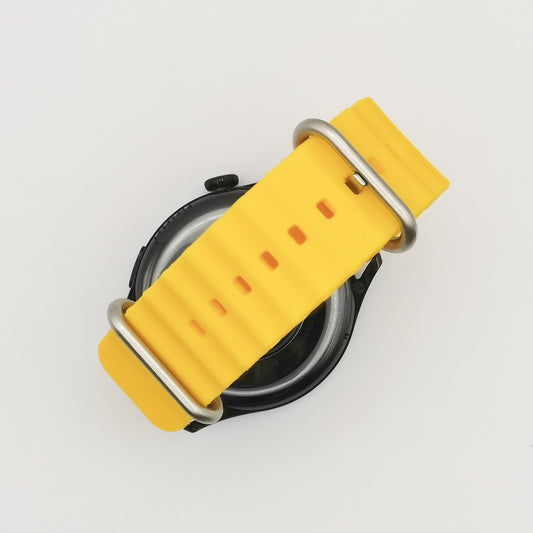 Wholesale new model compatible with Samsung Huawei watch Ocean Silicone Strap Official Same Style Solid Color Double Buckle Silicone Strap
