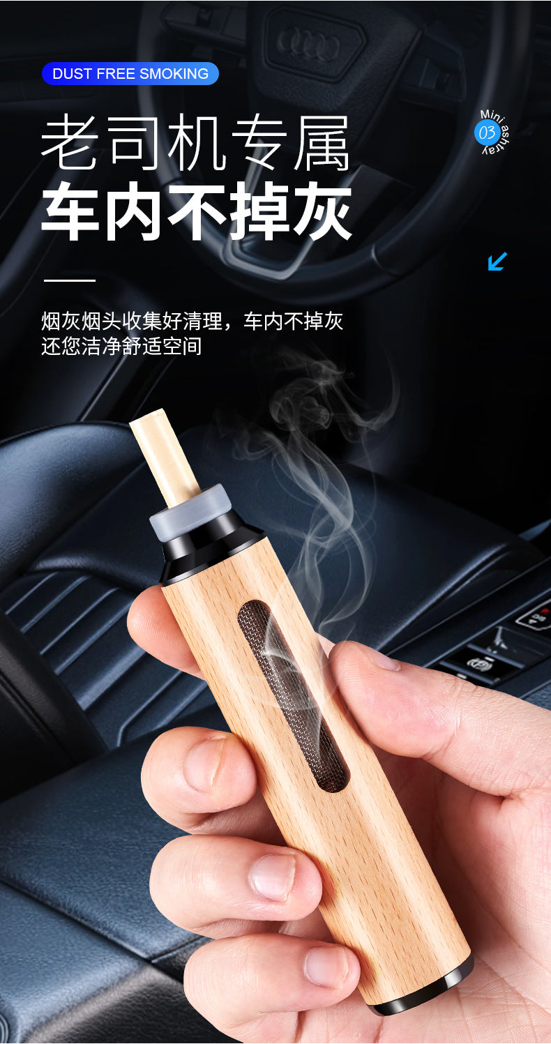 Car Ashtray Anti-ash Artifact Portable Car Ashtray Smoking Artifact Driving Lazy Anti-flying Ash Cigarette Holder