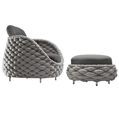 Nordic Courtyard Garden Rattan Sofa Designer Outdoor Open Balcony Leisure Furniture Sales Office Outdoor Rattan Chair