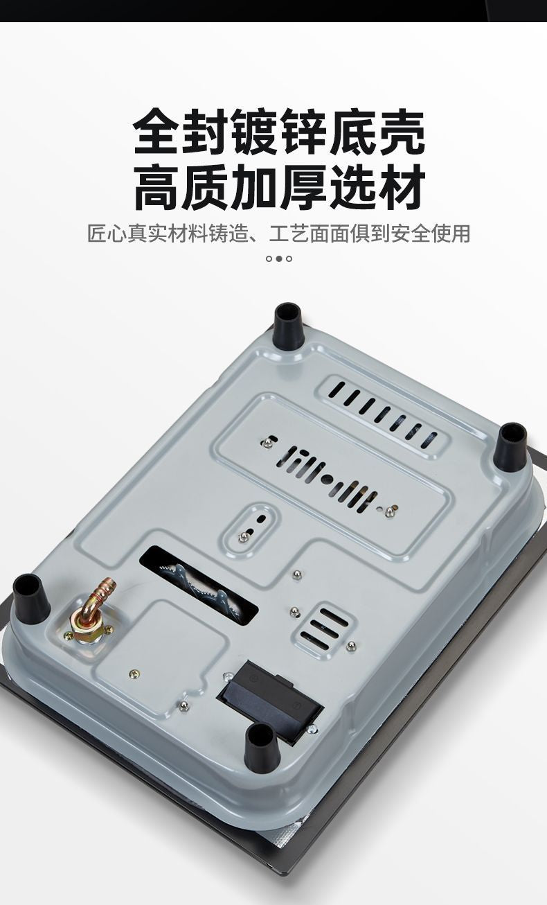 Gas Stove Single Burner Household High Heat Energy-Saving Stove Built-in Countertop Dual-Use Timer Gas Stove Tempered Glass