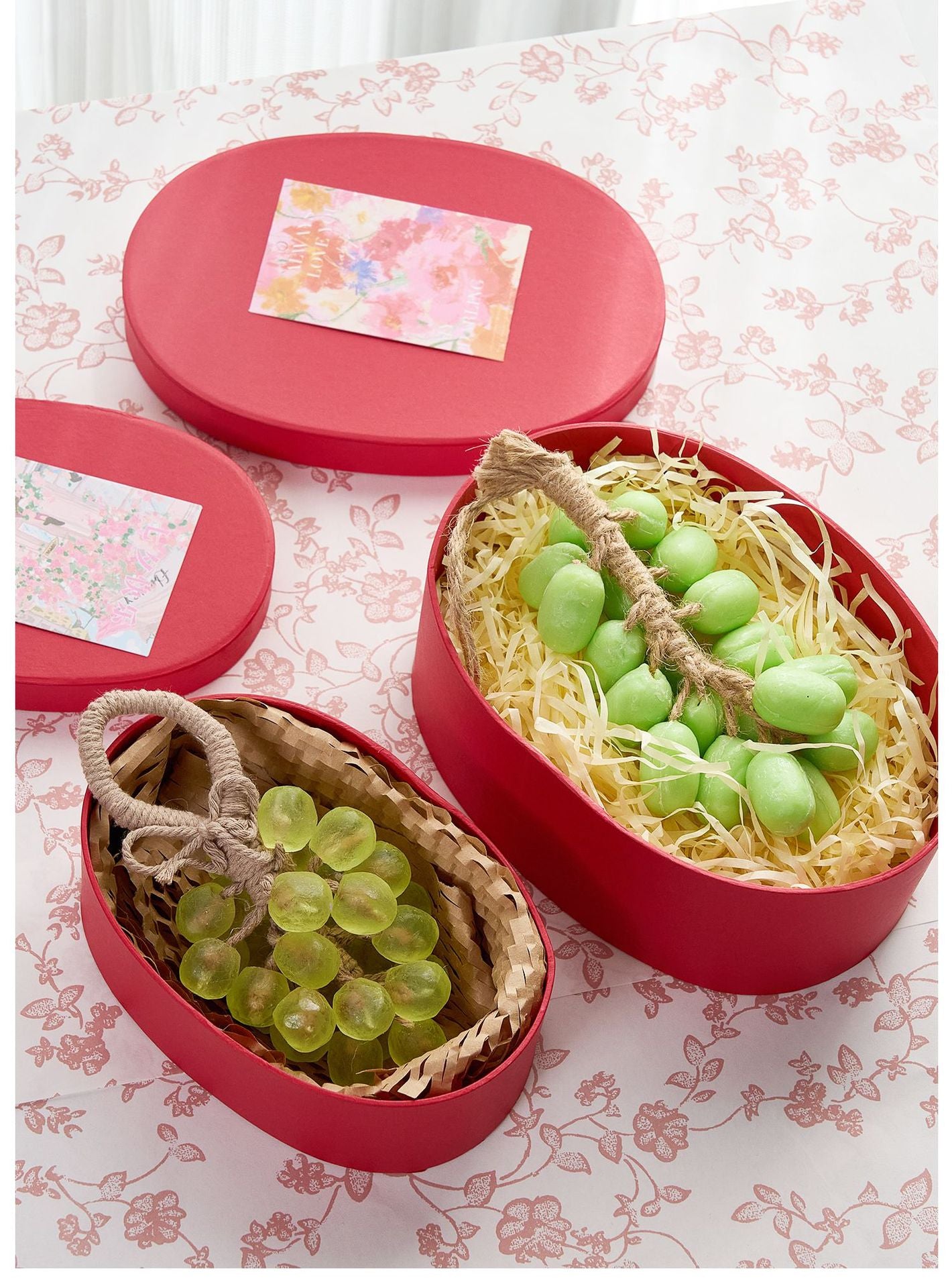 Handmade Soap Gift Box Grape Handmade Soap Gift Box Teacher's Day Gift Box Grape Scented Soap Gift Box Kraft Paper Box