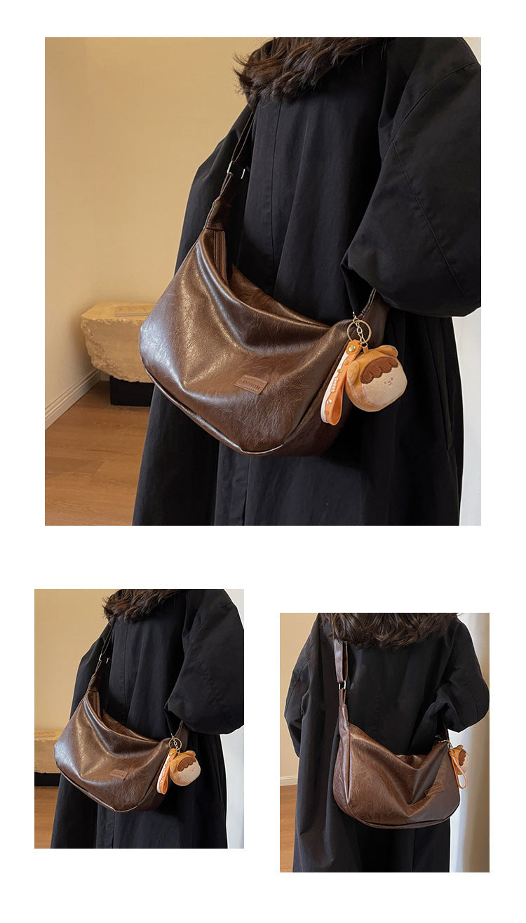 Niche Underarm Bag for Women2024New Autumn and Winter Fashion Retro Dumpling Bag High-end Versatile Shoulder Crossbody Bag