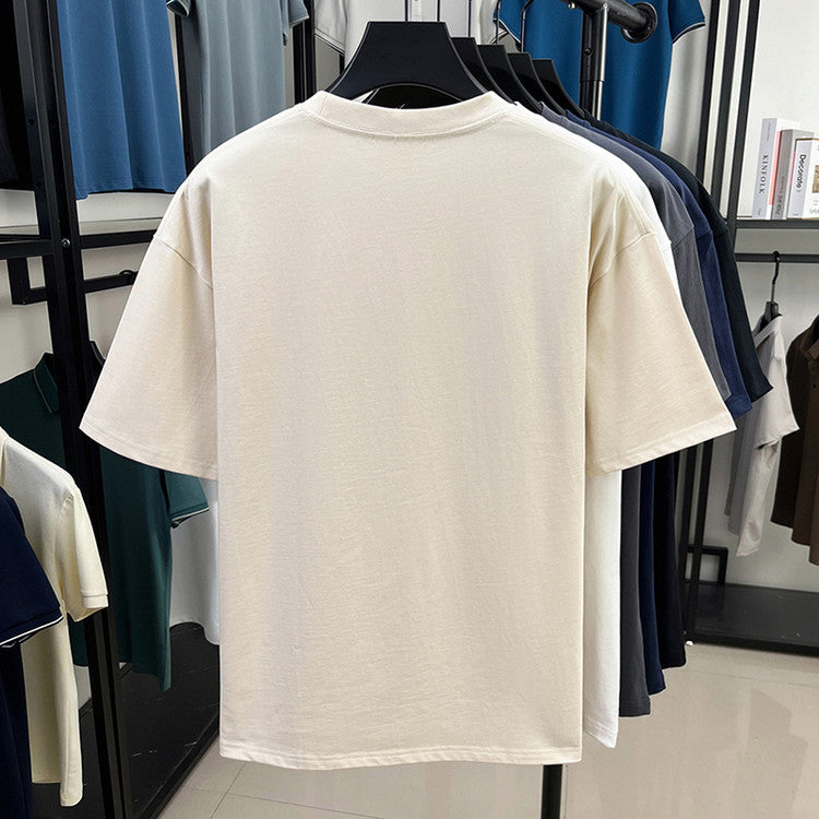Cotton Short Sleeve T Men's T-Shirt Ancestor Bird Same Style Embroidered Fashion Wholesale Men's Round Neck Summer Thin T-Shirt