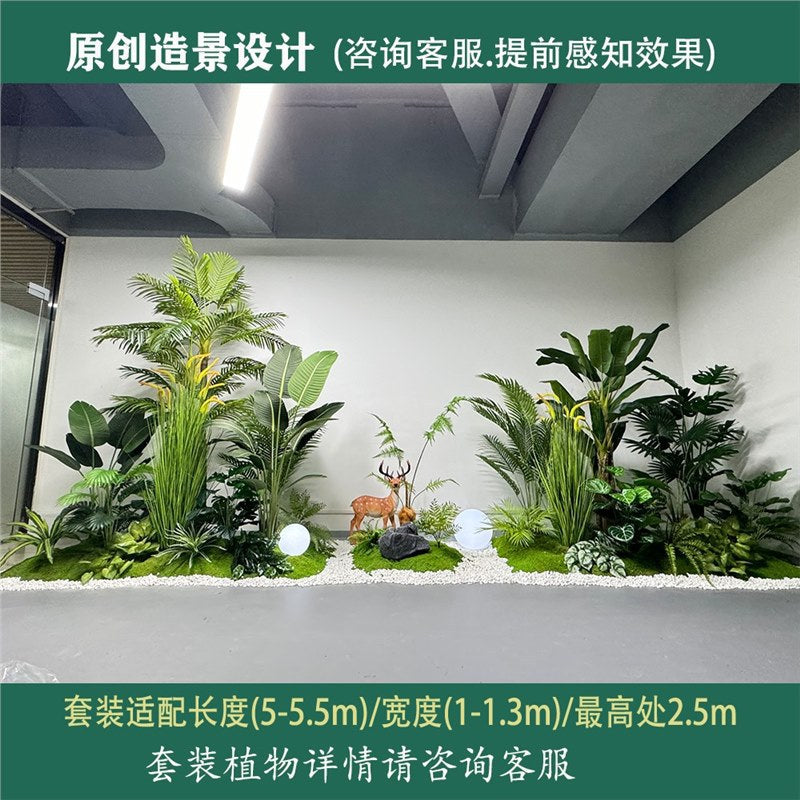 Artificial Plant Landscaping Large Anthurium Traveler's Palm Potted Plant Office Dining Room Staircase Under Cabinet Window Green Plant Decoration