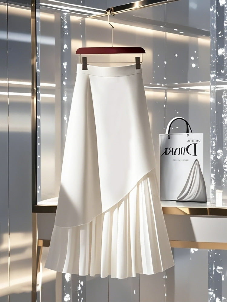 Counter Quality2025Spring Hot Fashion High-End Exquisite Long Dress Super Beautiful White a Word Skirt