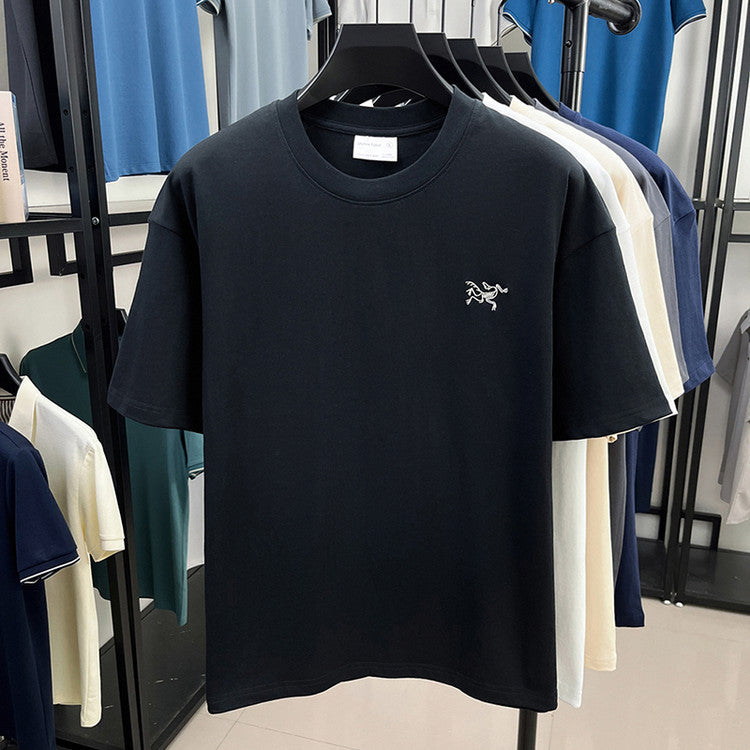 Cotton Short Sleeve T Men's T-Shirt Ancestor Bird Same Style Embroidered Fashion Wholesale Men's Round Neck Summer Thin T-Shirt