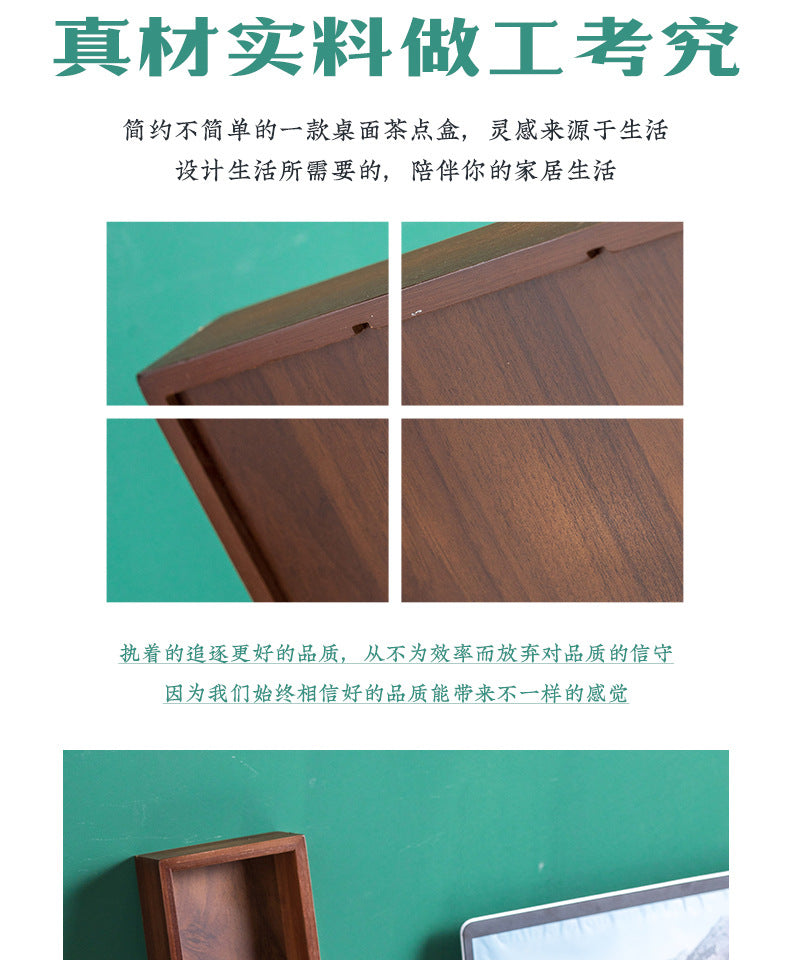 New Style Tea Brewing Tray with Four, Six, and Nine Grids for Fruit and Snacks, Bamboo Wooden Tray for Dried Fruits