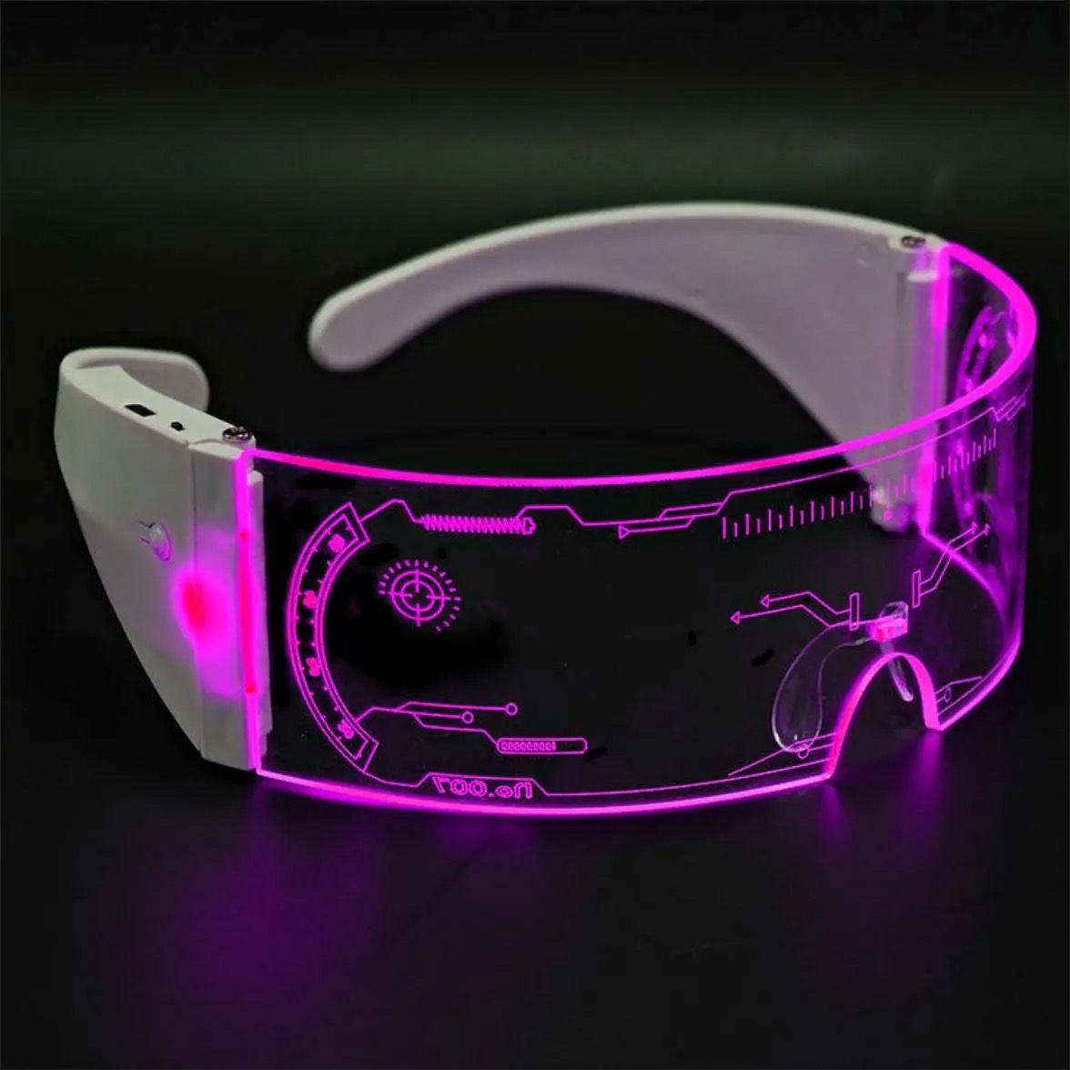 【3Ten Thousand People Collection】LED Technology Glowing Cycling Glasses Nighttime Travel Anti-Collision Glowing Protective Goggles Cool