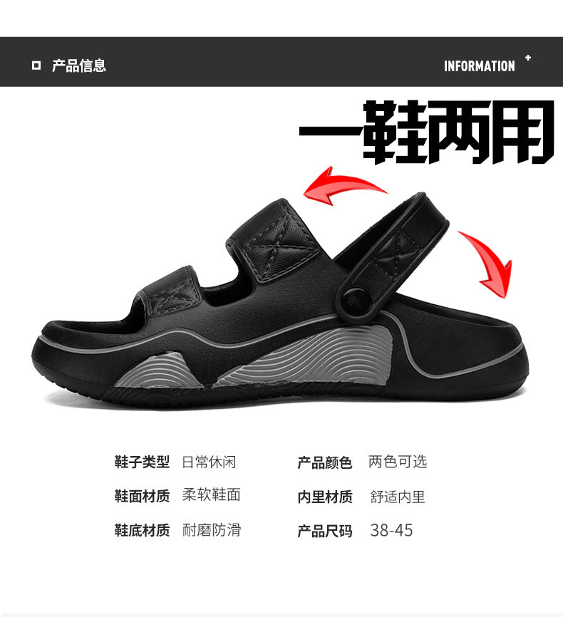 Fishing Slippers Summer New Style Outdoor Non-Slip Large Size Sports Sandals Men's Dual-Use Driving Massage Beach Sandals