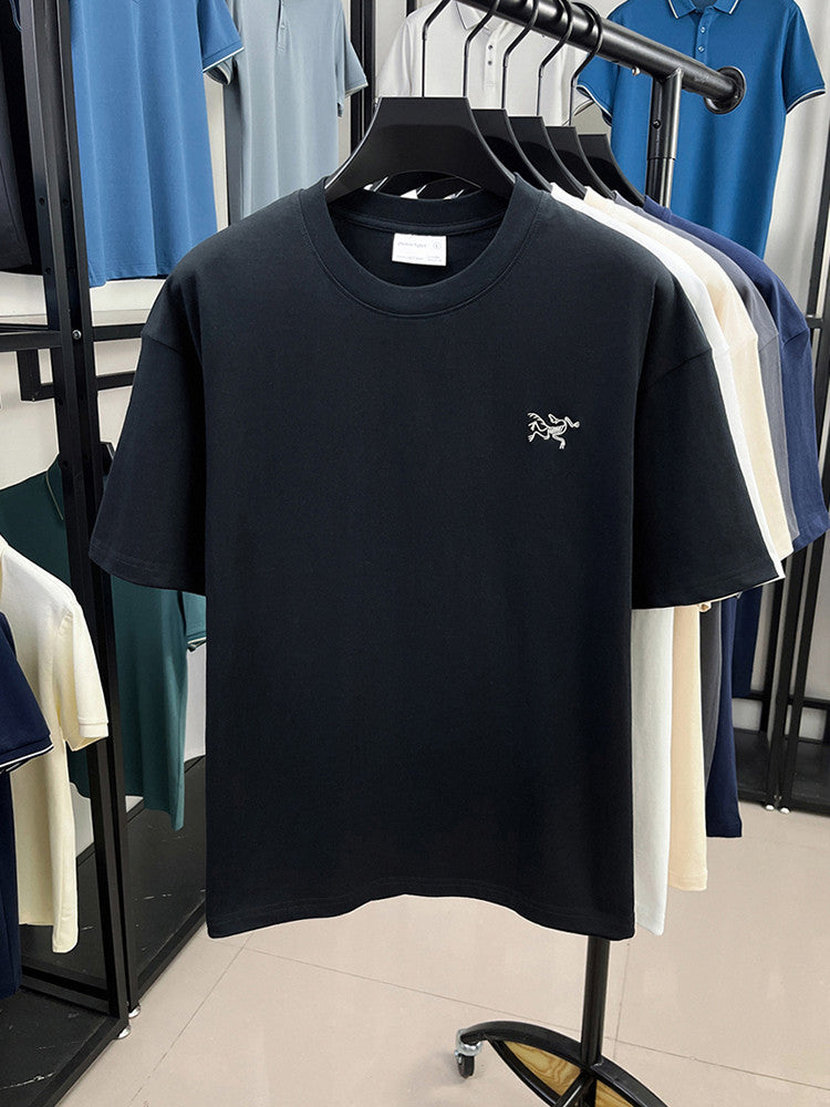Cotton Short Sleeve T Men's T-Shirt Ancestor Bird Same Style Embroidered Fashion Wholesale Men's Round Neck Summer Thin T-Shirt
