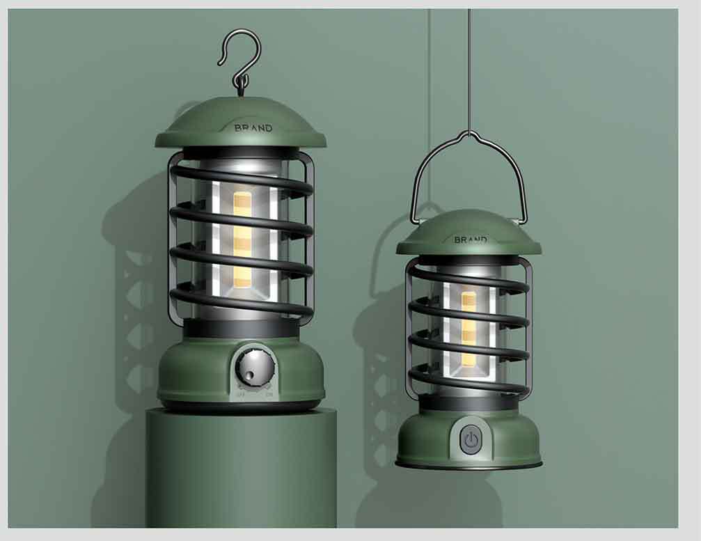 New Outdoor Camping Lantern Camping Light Camping Atmosphere Light Rechargeable Lighting Portable Retro Lantern Tent Camp Light