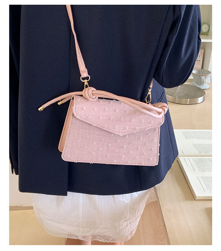 Simple Solid Color Trendy Fashionable Handbag2025Summer New Casual Elegant Single Shoulder Crossbody Small Square Bag for Women