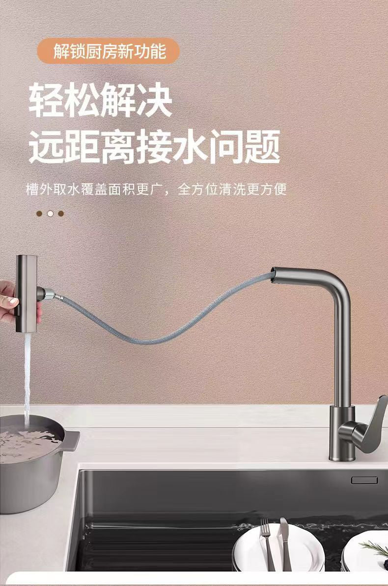 kitchen tap Three-Way Raindance Kitchen Pull-Out Faucet for Home Use, Suitable for Sink and Dishwashing Basin