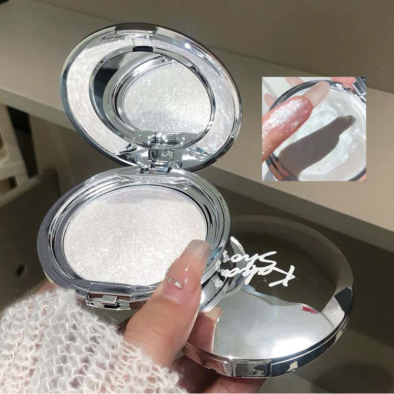 kakashow Single Color Highlighter Cream Crushed Diamond Clear Sparkling Pearl Fine Shimmer 3D Brightening Mashed Potato Blush C465