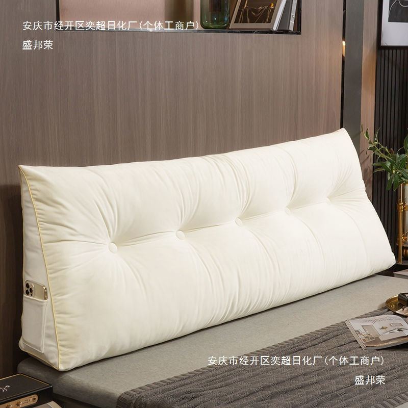 Triangular Bed Headrest Pillow Bed Cushion Double Backrest Soft Pack Waist Support Sofa Bedroom Plush Removable Washable Tatami