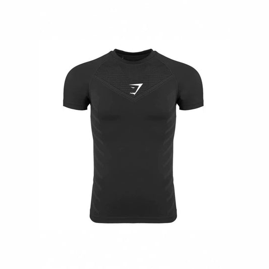 Foreign Trade Hot-Selling Cross-Border Men's Sports Running Fitness Quick-Dry Short Sleeve Tights3D 3D Printing GYMSHARK