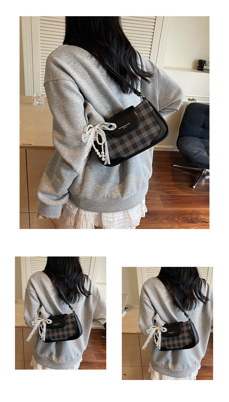 Cross-border high-end trendy underarm bag small square bag for women2025New Handbag Trendy Fashion Versatile Shoulder Bag